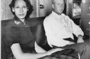 FILE - This Jan. 26, 1965 file photo shows Mildred Loving and her husband Richard P Loving. To some people in Virginia, the legal fight over whether same-sex marriages should be allowed has an echo in the state's old law banning marriage between white and black people. In 1958, two Virginia residents, Mildred Loving, a black woman, and her white husband, Richard Loving, went to Washington to get married. After they returned to Central Point, their hometown in rural Caroline County north of Richmond, police raided their home and arrested them. They avoided jail time by agreeing to leave Virginia _ the only home they'd known _ for 25 years. (AP Photo, File)