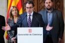 Catalonia's regional president Artur Mas speaks during a press conference in Barcelona, on December 12, 2014