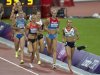 Britain's Jessica Ennis runs towards a gold medal finish in the women's heptathlon event during the London 2012 Olympic Games