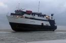 The casino boat Escapade, with 123 people aboard, is grounded off the coast of Tybee Island, Ga.