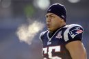 FILE -In this Jan. 10, 2010 file photo, New England Patriots linebacker Junior Seau (55) warms up on the field before an NFL wild-card playoff football game in Foxborough, Mass. Police say Seau, a former NFL star, was found dead at his home in Oceanside, Calif., Wednesday, May 2, 2012, after responding to a shooting there. He was 43. (AP Photo/Charles Krupa, File)
