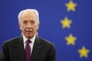 File photo of Israel's President Shimon Peres addressing the European Parliament in Strasbourg