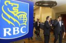 Shareholders leave the Royal Bank of Canada's Annual General Meeting in Calgary