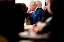 Britain's Prince Charles listens during a meeting of companies, leading environmental organizations and government figures brought together to consider actions to address the threat posed by marine plastic waste on March 18, 2015 in Washington, DC