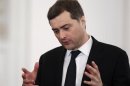 Top-level Kremlin advisor Surkov speaks before Russia's President Medvedev's last annual state of the nation address at the Kremlin in Moscow