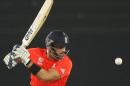 England's Michael Lumb plays a ball against India during their warm-up match of ICC Twenty20 World Cup at the Sher-E-Bangla National Cricket Stadium in Dhaka.