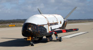 FILE - This undated file image provided by the U.S. Air Force shows the X-37B spacecraft. The unmanned Air Force space plane steered itself to a landing early Saturday, June 16, 2012, at a California military base, capping a 15-month clandestine mission. (AP Photo/U.S. Air Force, File)