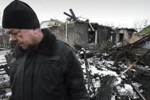 A man stands next to his house, destroyed by shelling &hellip;