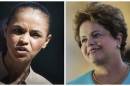 Combination file pictures of Brazil's presidential candidates Silva of the Brazilian Socialist Party and Rousseff of the Workers' Party