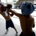 File photo of two eleven-year-old Cuban boys facing each other in the ring during a boxing training session at an Old Havana neighbourhood boxing gym