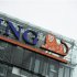 The logo of ING is pictured at the headquarters in Amsterdam
