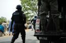 Nigeria police on April 28, 2011 during a security operation in Bauchi, the capital of Bauchi state, nothern Nigeria