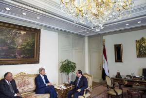 Egypt&#39;s Foreign Minister Shoukri listens while&nbsp;&hellip;