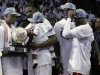 Miami Heat's Allen holds the Eastern Conference championship trophy after they defeated the Indiana Pacers during Game 7 of their NBA Eastern Conference final basketball playoff in Miami