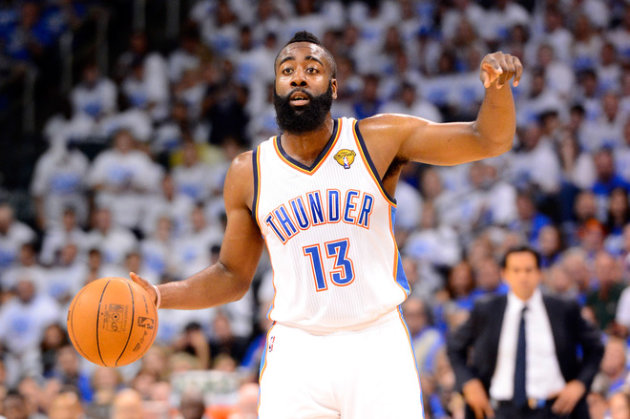 The Thunder couldn't reach a deal with James Harden. (Getty Images)
