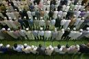 Worshippers at the East London Mosque, which is billed as having Britain's largest Muslim congregation