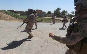 Iraqi army soldiers patrol the Garma district, west&nbsp;&hellip;