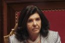 Il ministro della Giustizia Paola Severino al Senato