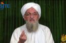 This handhout picture of a video grab provided by the SITE Intelligence Group on February 12, 2012 shows Al-Qaeda's chief Ayman al-Zawahiri at an undisclosed location making an announcment