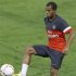 Paris Saint-Germain's Lucas Moura controls ball during his first training session with team at Aspire Academy of Sports Excellence in Doha