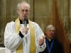 The new Archbishop of Canterbury Justin Welby speaks to the congregation during his first service at Canterbury Cathedral in southern England