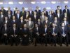 Participants of the G20 Finance pose during a group photo at the French finance ministry in Paris, Saturday, Oct. 15, 2011. Finance ministers and central bank governors of the world's leading economies are gathering in Paris to discuss how to save Greece from bankruptcy, beat a path out of Europe's wider debt crisis and restart global economic growth.. (AP Photo/Michel Euler)