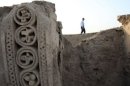 The archaeological site of a pre-Islamic Christian monastery in Iraq's central city of Najaf