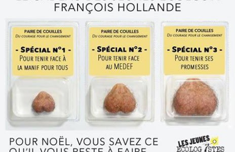 Offrir une paire de couilles à Hollande, la campagne avortée