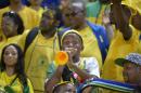 A South African Mamelodi Sundowns' football club fan blows a vuvuzela prior to the start of the CAF Champions League final match on October 23, 2016 at the Army stadium in Borg el-Arab, near Alexandria