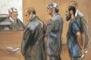Courtroom sketch shows Saddiq al-Abbadi as he pleads guilty during a hearing in Brooklyn federal court in New York