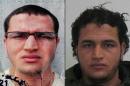 This photo released by German Federal Police Office (BKA) on December 21, 2016 shows two pictures of Tunisian man identified as Anis Amri, suspected of being involved in the Berlin Christmas market attack, that killed 12 people on December 19, 2016