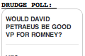 Blaming Obama for Drudge's Petreaus-as-Veep Story