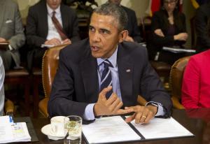 President Barack Obama speaks in the Roosevelt Room&nbsp;&hellip;