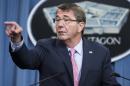 US Defence Secretary Ashton Carter speaks about Russian airstrikes in Syria during a press briefing at the Pentagon in Washington, DC, on September 30, 2015