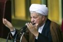 Former Iranian president Akbar Hashemi Rafsanjani gives the opening speech during Iran's Assembly of Experts' biannual meeting in Tehran