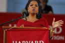 Media mogul Winfrey delivers the commencement address during Harvard University's 362nd Commencement Exercises in Cambridge, Massachusetts