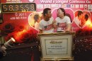 Photos: Thai couple breaks record for longest kiss
