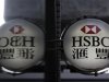 The HSBC's logo is seen at a bank branch in Hong Kong