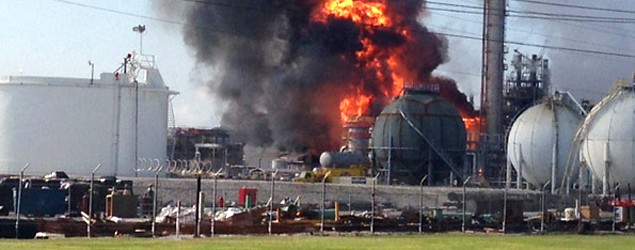 Deadly explosion at Louisiana chemical plant. (AP photo)